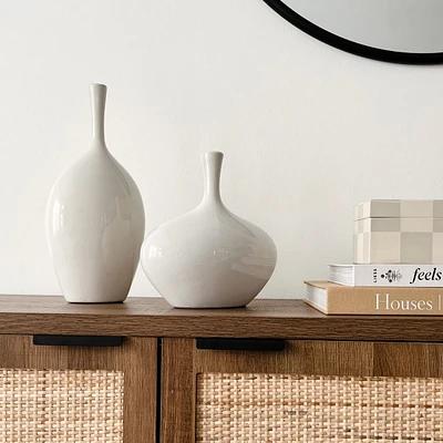 Lilo Dimpled Vase by Torre & Tagus - wide vase 8.75
