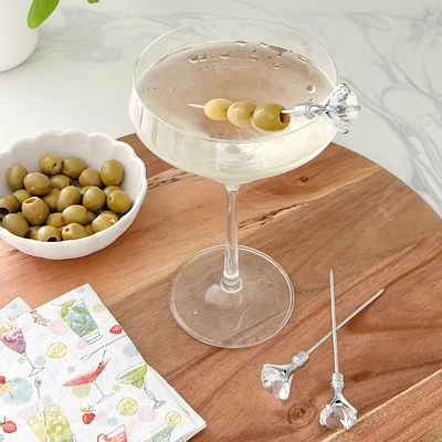 Diamond Set of 6 Clear Cocktail Picks by Final Touch