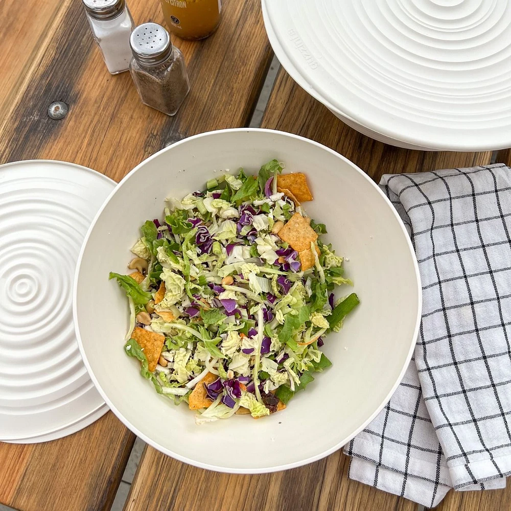 Tierra Bowl with Cover by Guzzini - White