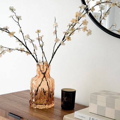 Canyon Amber Glass Flask Vase by Torre & Tagus - 9