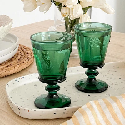 David Shaw Bee Wine Glass - Emerald, 240 ml