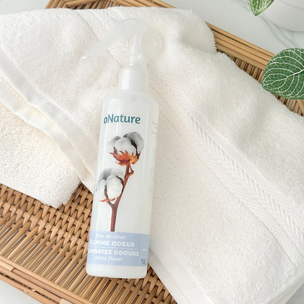 Vaporisateur élimine odeurs fleur de coton par oNature