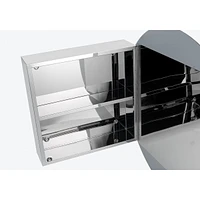 Sherman Stainless Steel Round Medicine Cabinet with Mirror