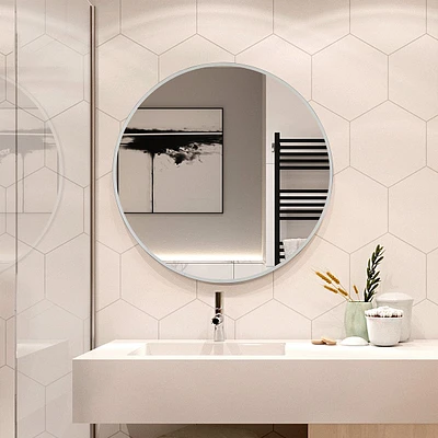 Sherman Stainless Steel Round Medicine Cabinet with Mirror