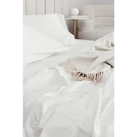 100% Silk Ivory Throw Blanket by SmartSilk