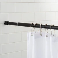 Tringle à rideau de douche à tension - noir