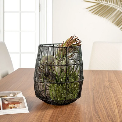 Batu Black Wire Basket by Torre & Tagus - 12.5''