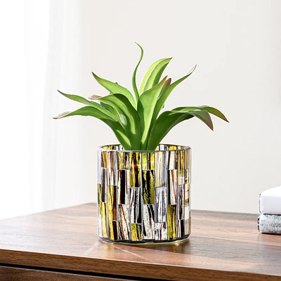 Mari Mosaic Yellow Planter by Torre & Tagus