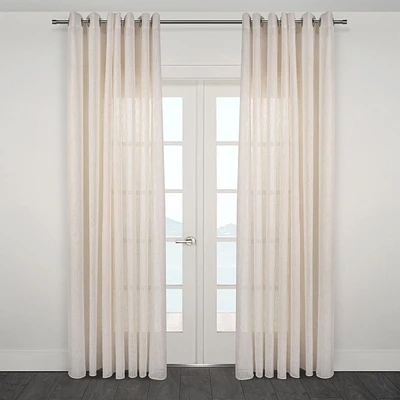 Taranto Semi Sheer Jacquard Grommet Curtain