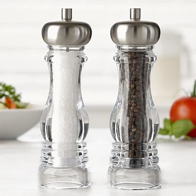 Trudeau Allegro Acrylic Salt & Pepper Mill, Set of 2