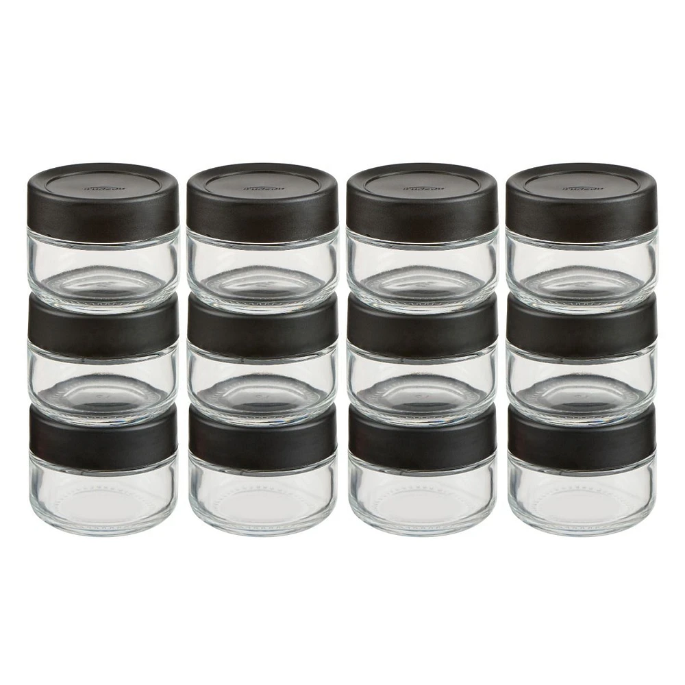 Trudeau Set of 12 Small Stacking Jars