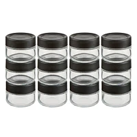 Trudeau Set of 12 Small Stacking Jars