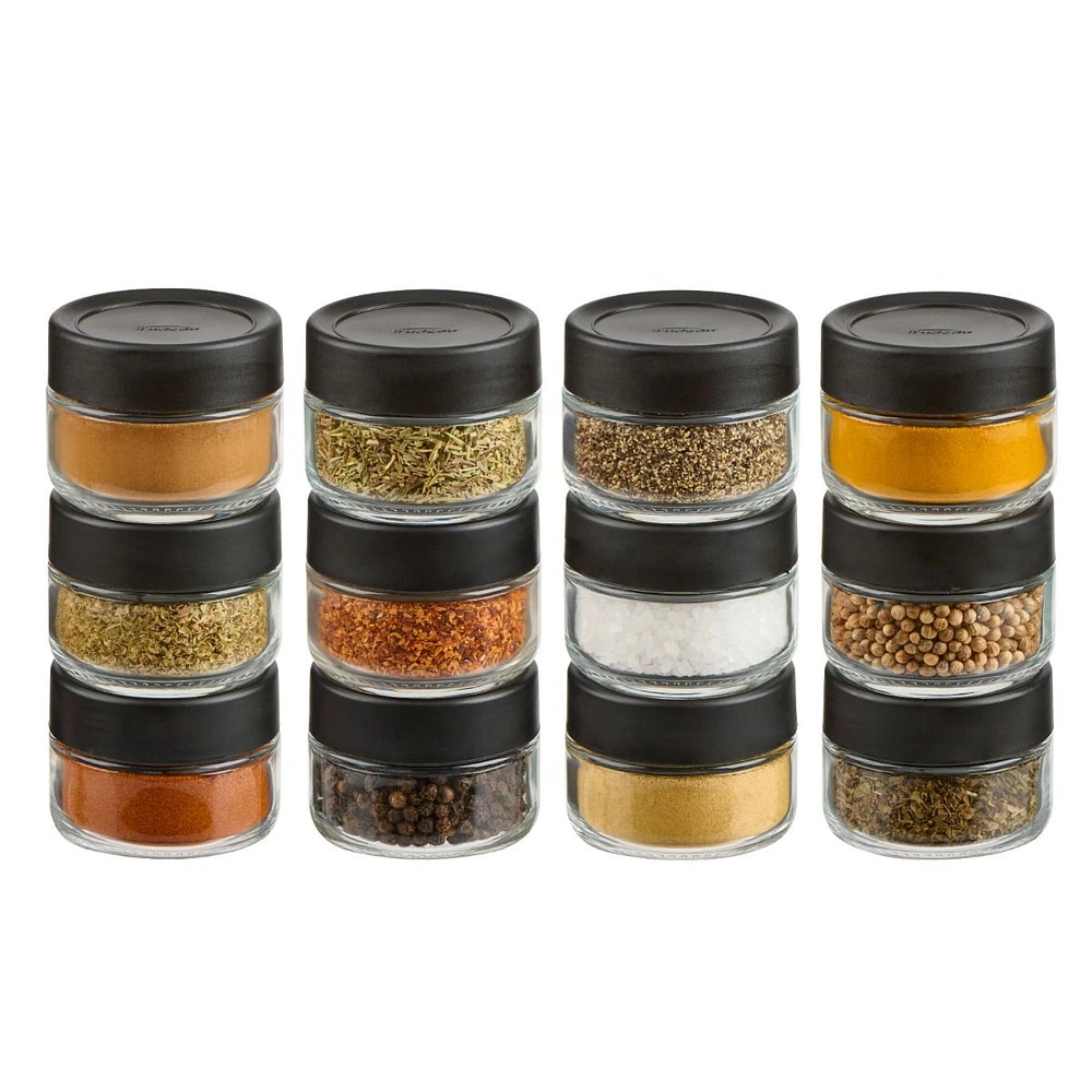Trudeau Set of 12 Small Stacking Jars