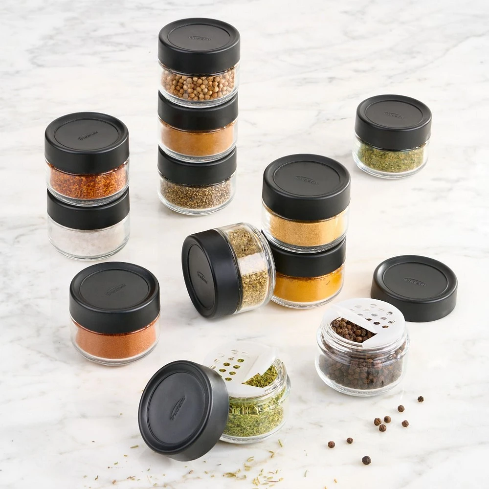 Trudeau Set of 12 Small Stacking Jars