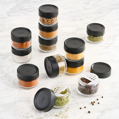 Trudeau Set of 12 Small Stacking Jars