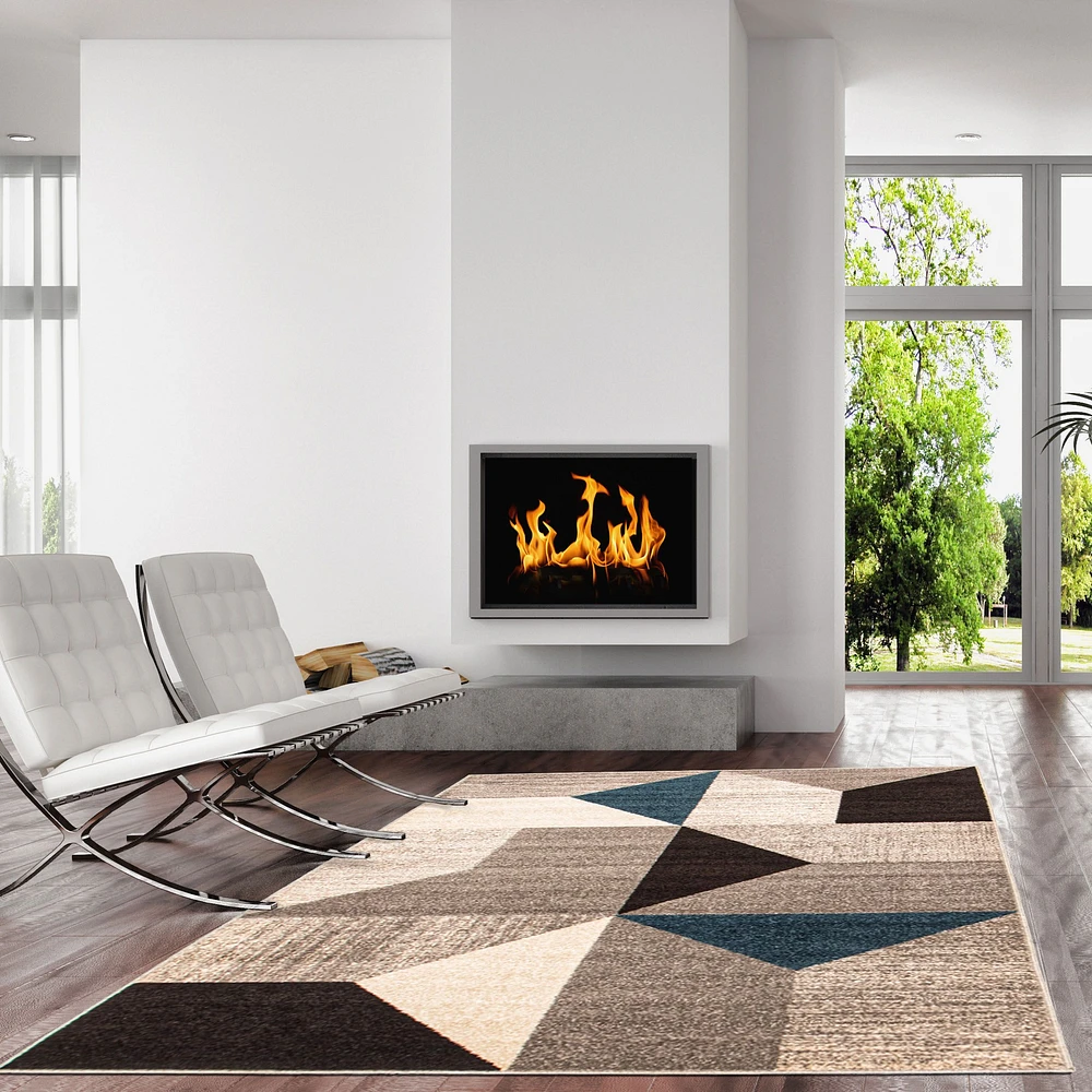 Luxor Grey/Blue Rug