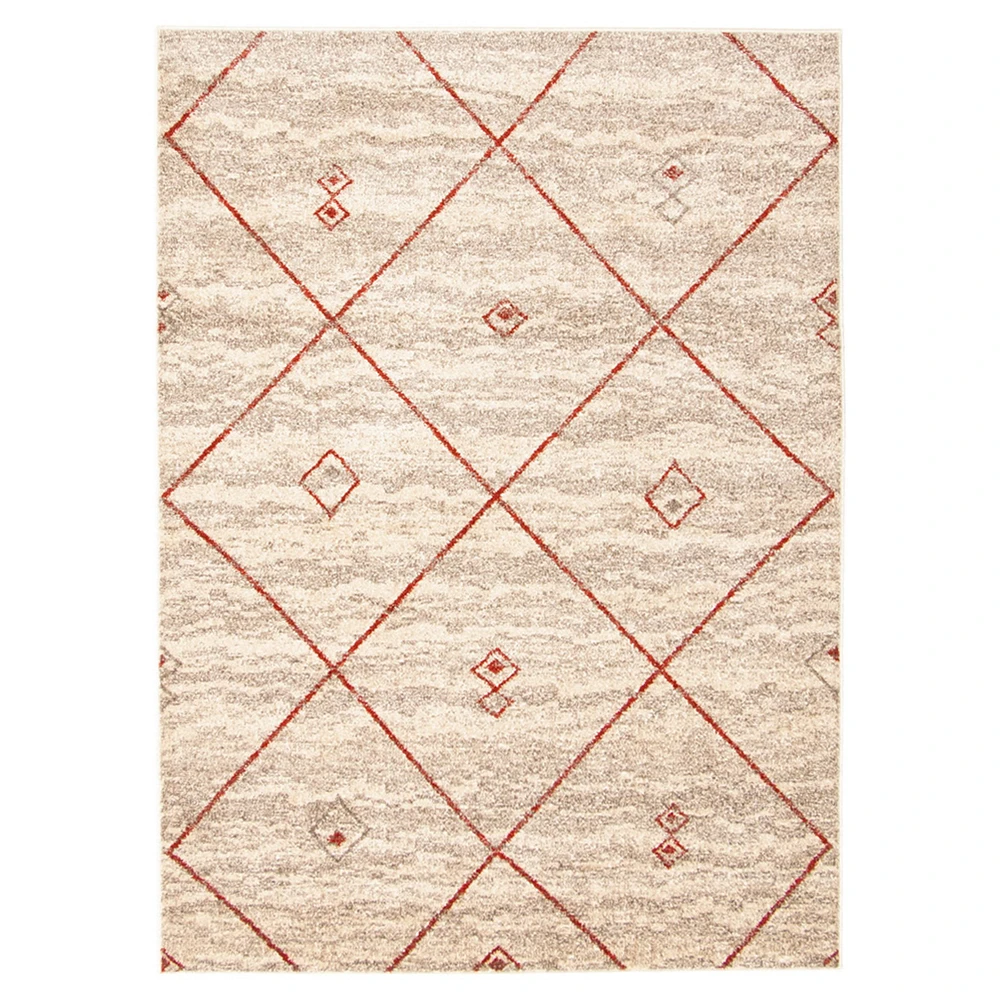 Caby Ivory/Red Rug