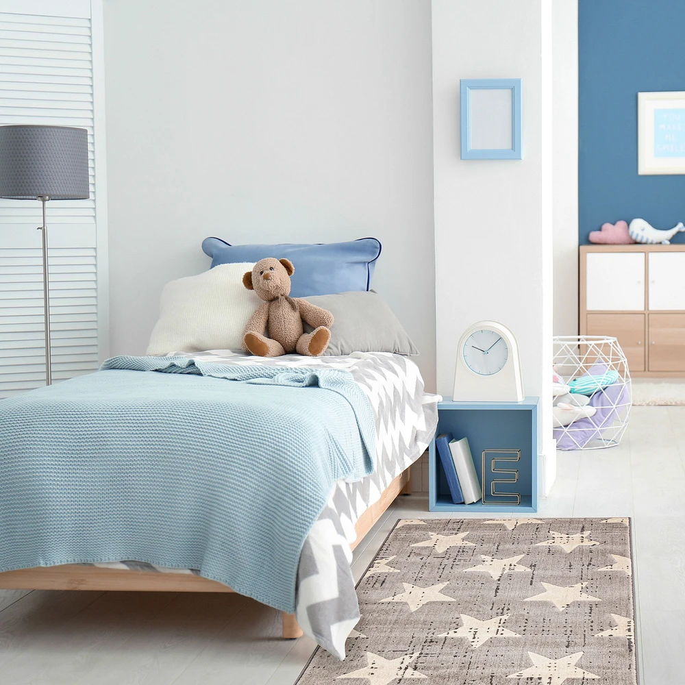 Stars Light Grey Rug