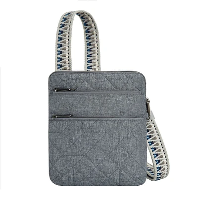 Travelon Anti-Theft Boho Slim Bag - Gray Heather