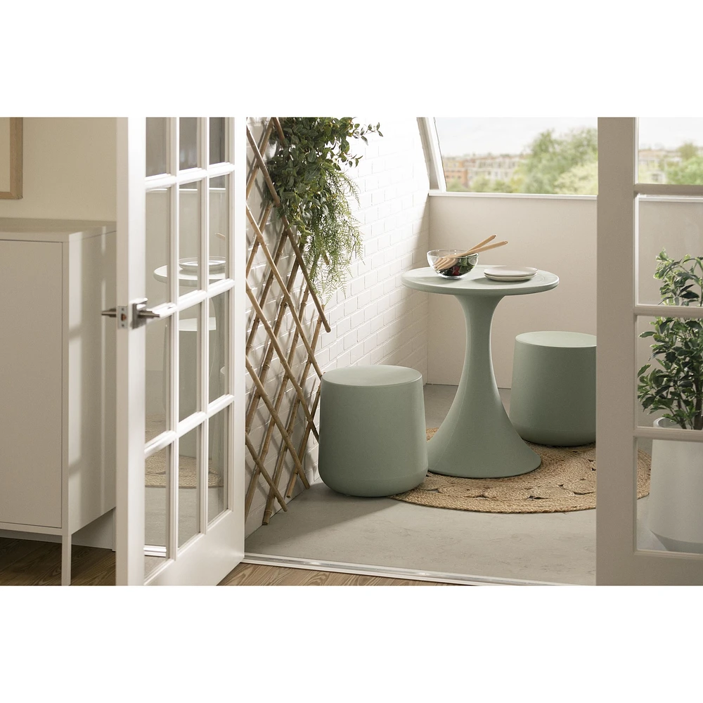 Dalya Table and Stools Bistro Set Sage Green by South Shore Furniture