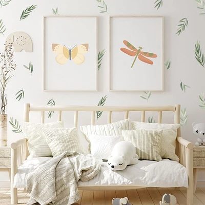 Sage leaf wall decals