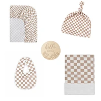 Checkered Organic Baby Bed Set by Beba