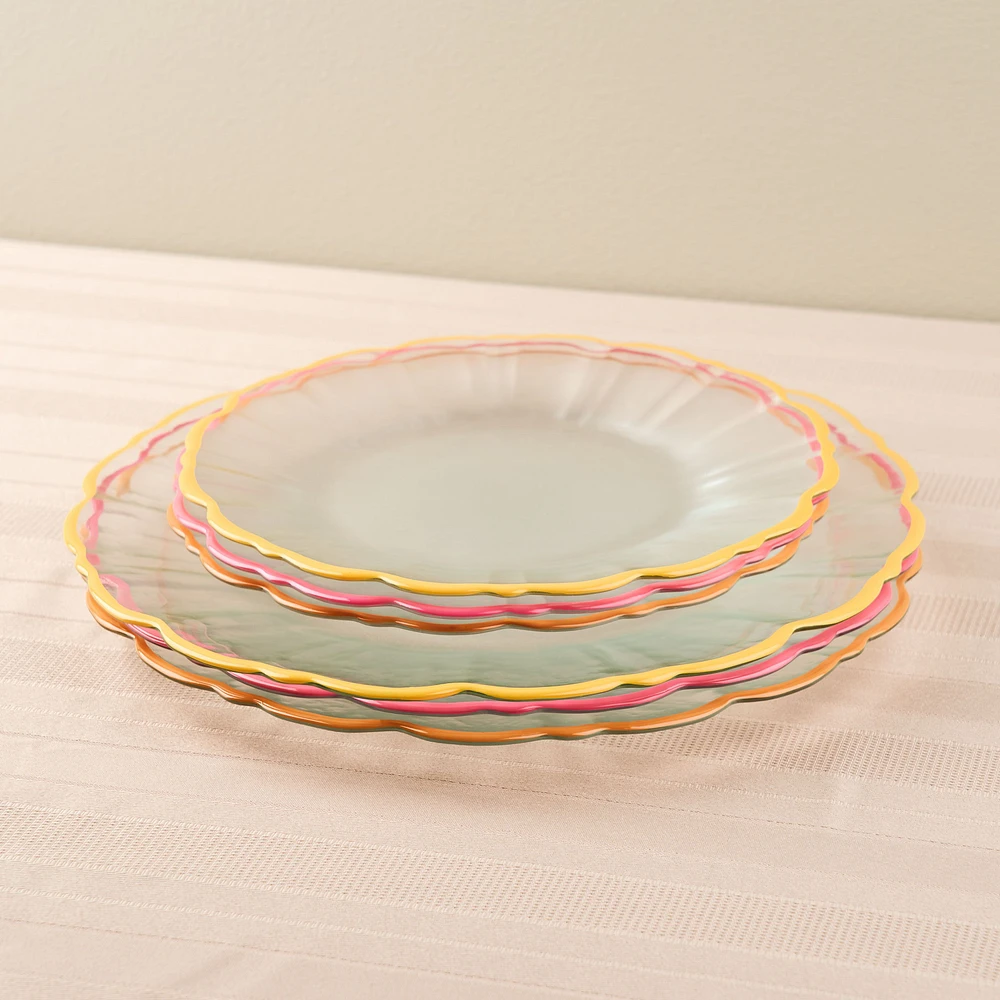 Elegance Pink Rim Dinner Plate - 27.5cm