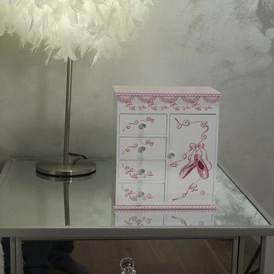 Mele and Co Cristiana Musical Ballerina Jewellery Box - White