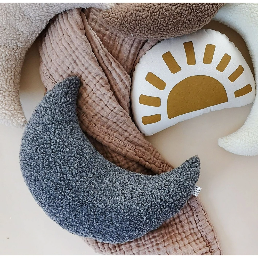 Coussin, lune - Gris