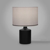 Zia Table Lamp with Bottle like base - Black/Beige