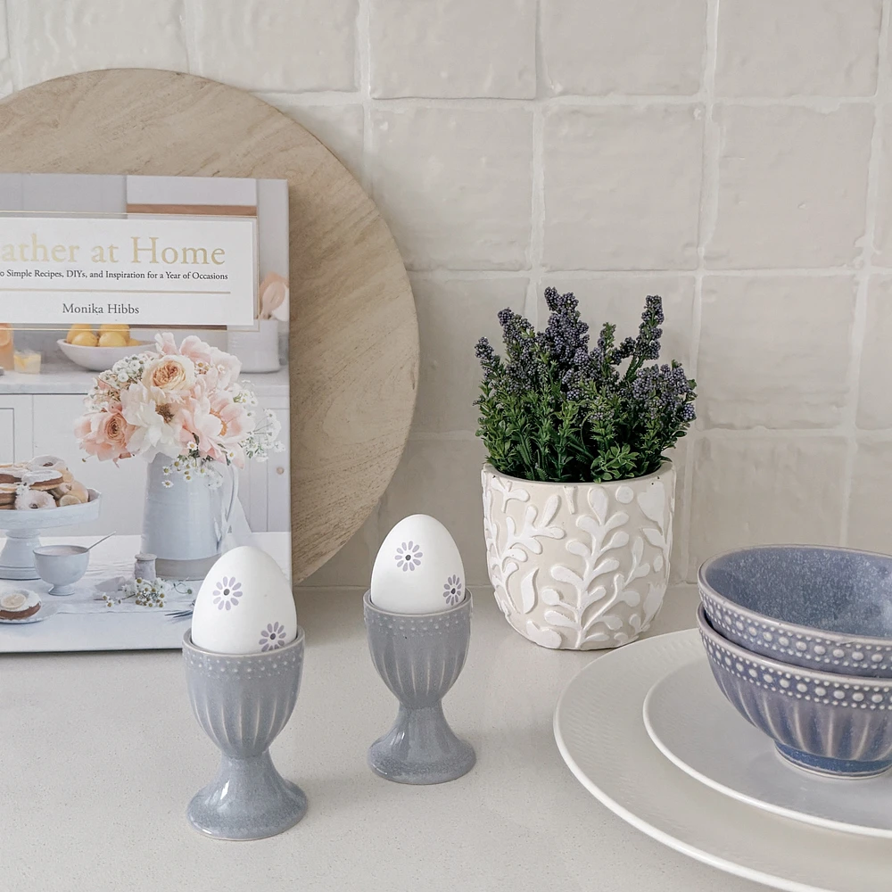 Reactive Glazed Egg Cup - Blue by BIA