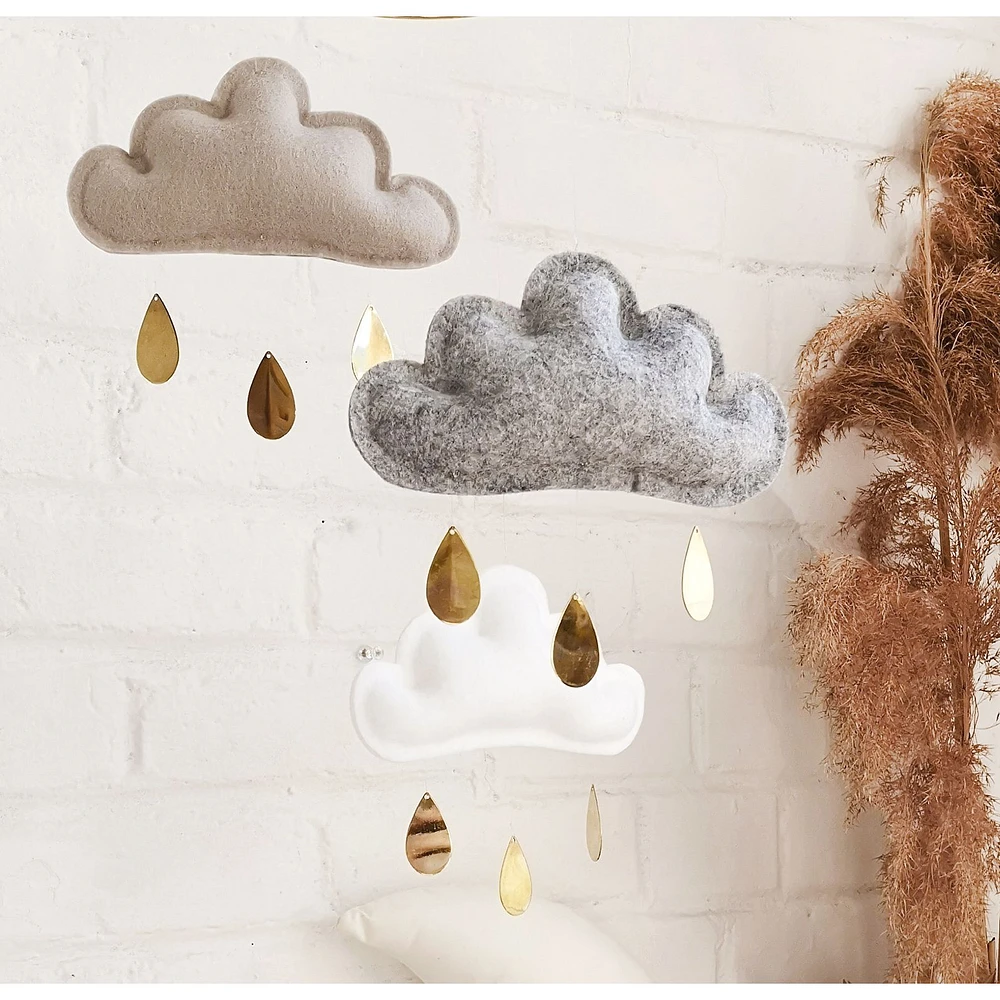 Cloud Mobile - Taupe, Grey & White
