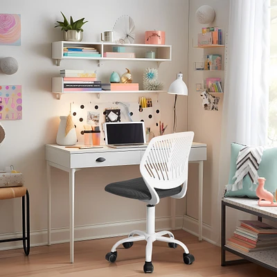 Grey and White Mesh Task Chair by Maison Classique