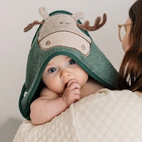 Hooded Towel and Small Bib - Moose