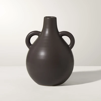 Torre & Tagus Capri Double Handle Vase,  7" - Brown