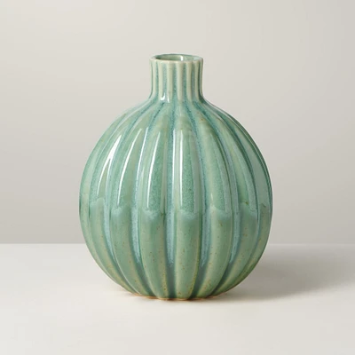 Torre & Tagus Allium Gourd Vase - 5", Green Glaze