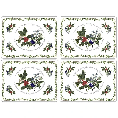Set of 4 Holly & Ivy Placemats by Pimpernel