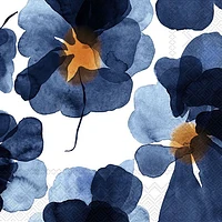 Cocktail Napkins, Pack of 20 - Valssi Blue Flowers