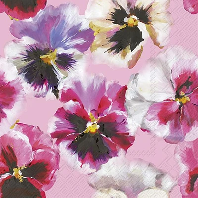 Lunch Napkins, Pack of 20 - Viola Rose