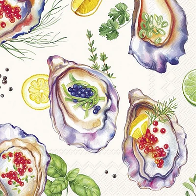 Lunch Napkins, Pack of 20 - Oysters