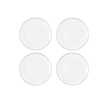 Maxwell & Williams Set of 4 White Gold Side Plates - 19cm