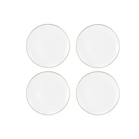Maxwell & Williams Set of 4 White Gold Side Plates - 19cm