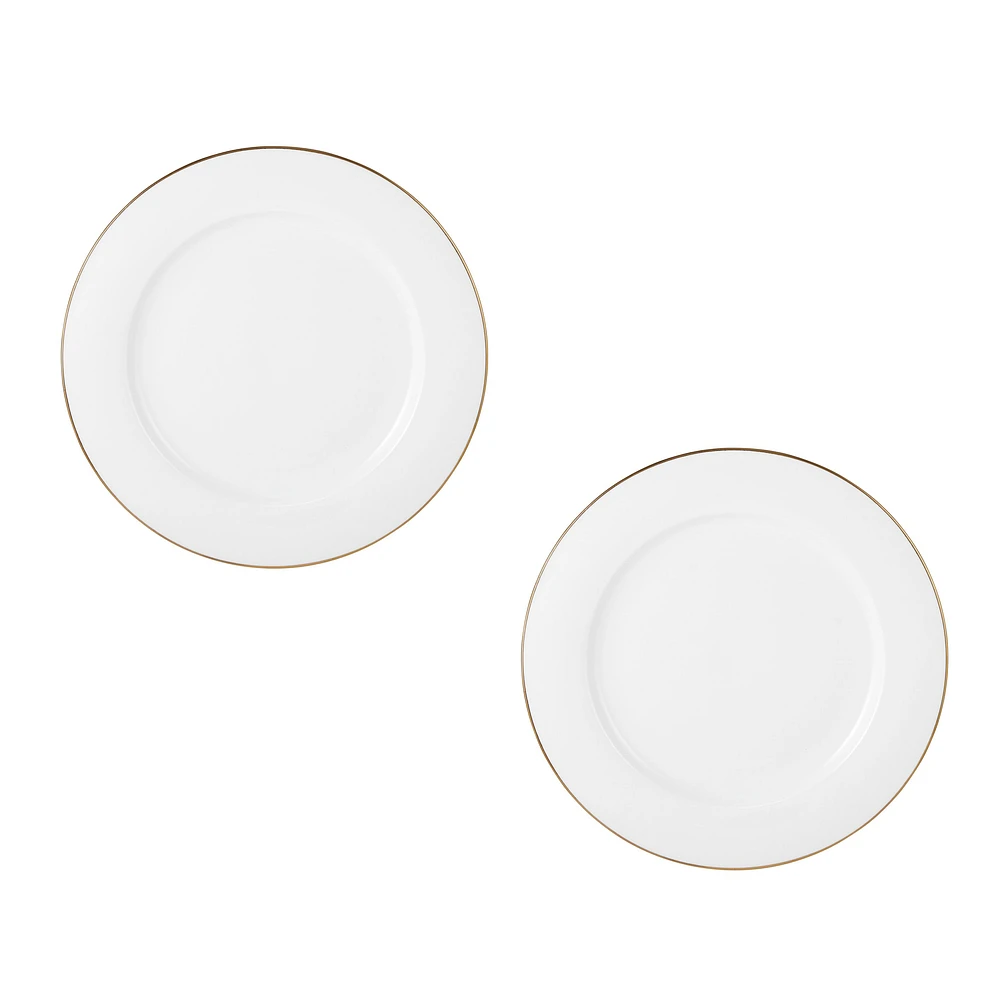 Maxwell & Williams Set of 2 White Gold Charger Plates - 30.5cm