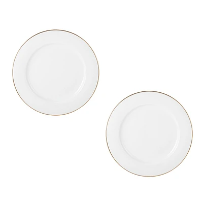 Maxwell & Williams Set of 2 White Gold Charger Plates - 30.5cm