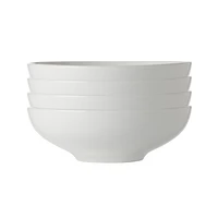 Maxwell & Williams Set of 4 White Basics Coupe Bowls - 20cm