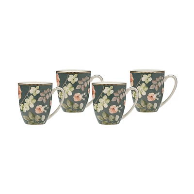 Set of 4 Arcadia Green Mugs by Maxwell & Williams