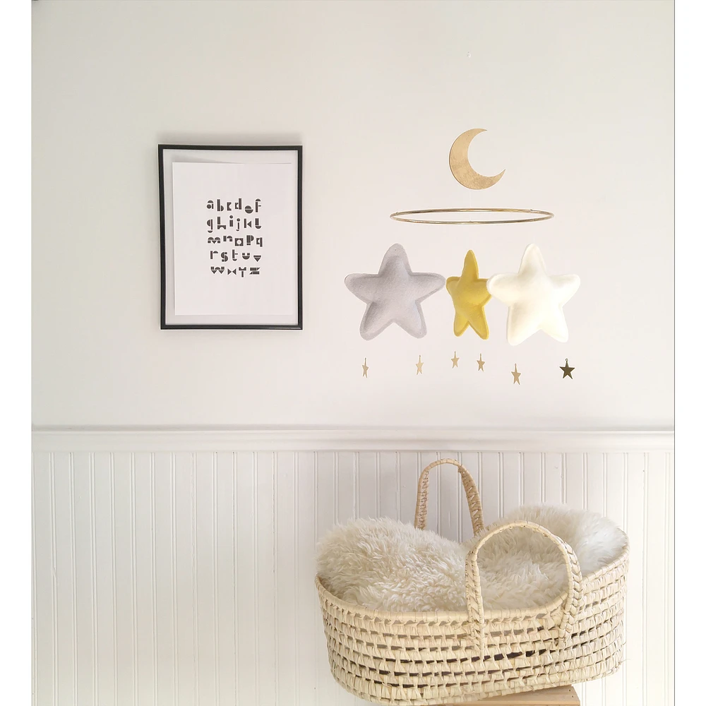 Star Mobile - Grey, Ivory & Mustard