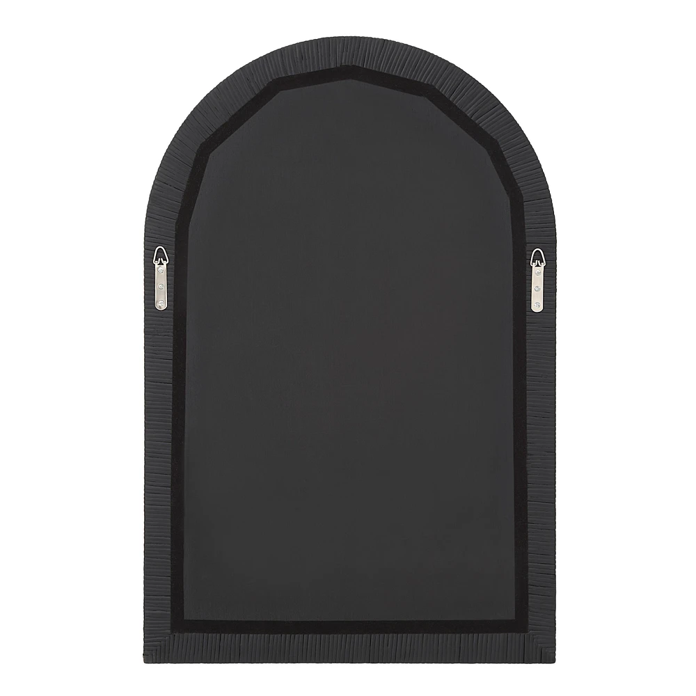 Prilly 36" Tall Arch Rectangular Mirror, Black