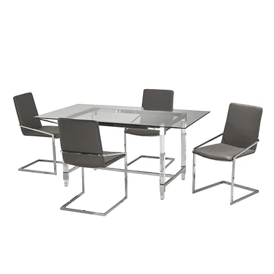 Magnum 5-Piece Dining Set - Grey