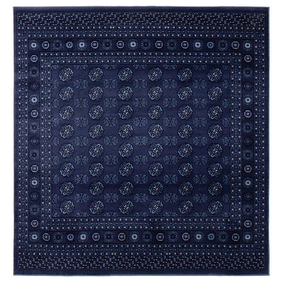 Tekke Square Blue Rug - 6'7" x 6'7"